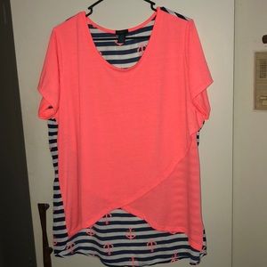 Rue21 Nautical Themed Top - size 2X